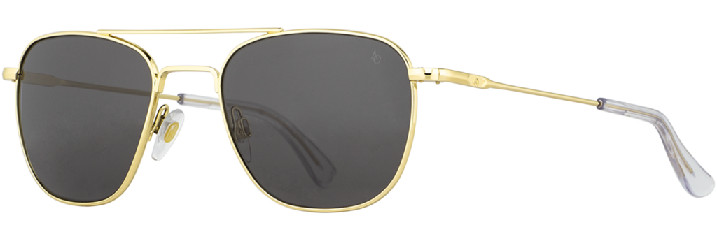 American Optical Original Pilot Metal Unisex Sunglasses Gold
