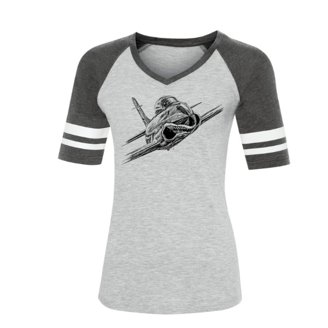 T-Shirt Baseball Style - Ladies- Mako T-33