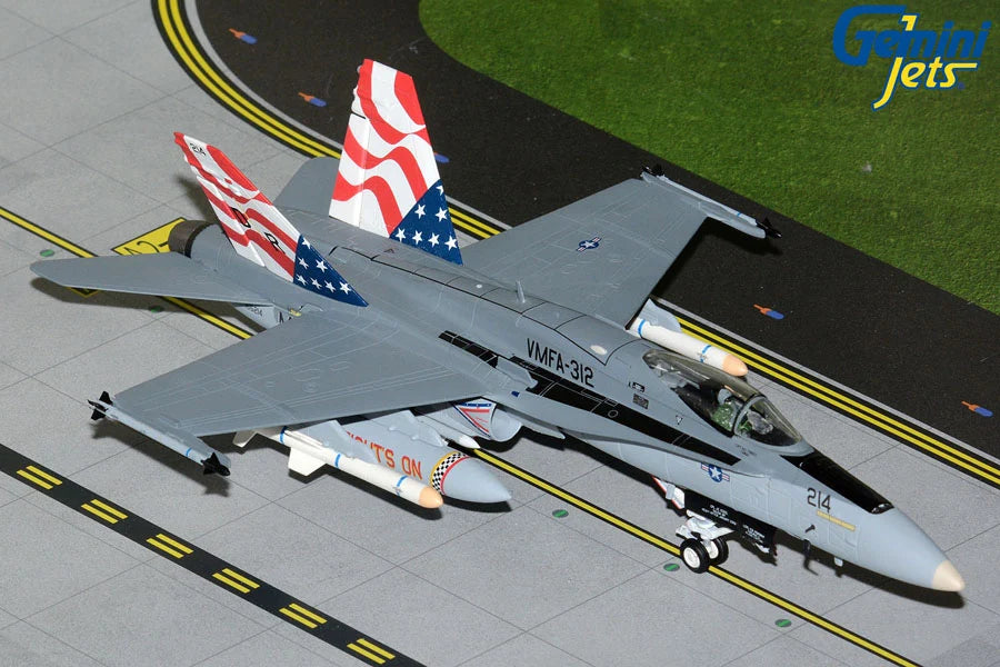 GeminiJets United States Marine Corps F/A-18C 165214 VMFA-312 U.S. flag design (1:72 Scale)