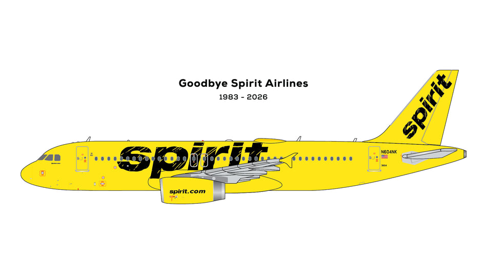 GeminiJets Spirit Airlines A320-200 (1:400 Scale)