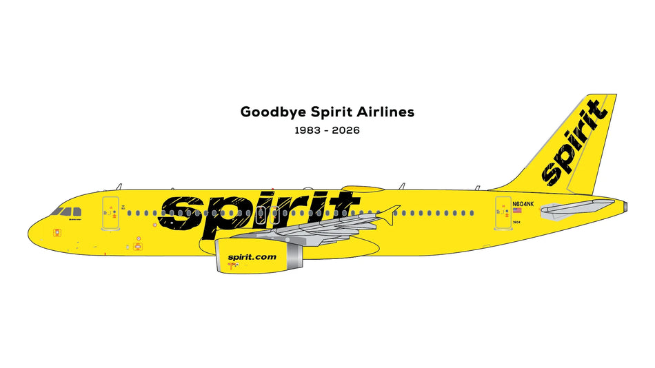 GeminiJets Spirit Airlines A320-200 (1:400 Scale)
