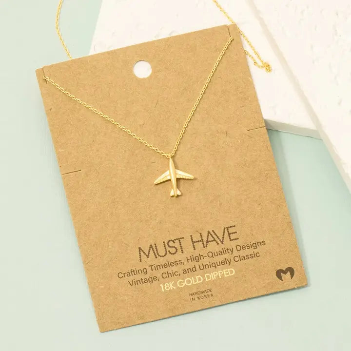 Airplane Pendant Necklace