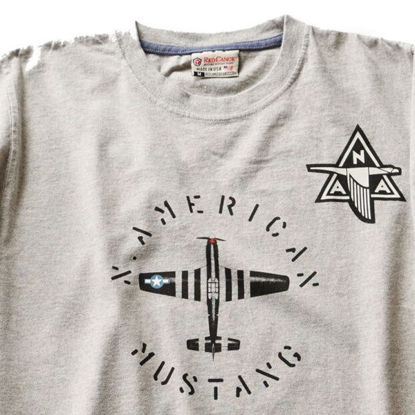 Red Canoe North American Mustang T-Shirt Grey