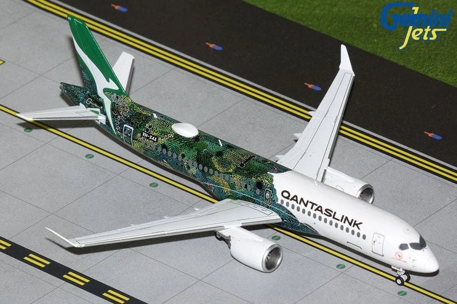 GeminiJets QantasLink VH-X4A "Minyma Kutjara Tjukurpa" (green )(9/25)(1:200 Scale)