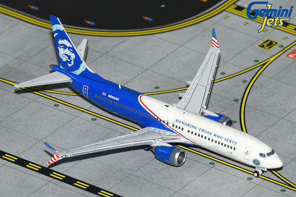 GeminiJets Alaska N806AK "Honoring Those Who Serve" (9/24)(1:400 Scale)