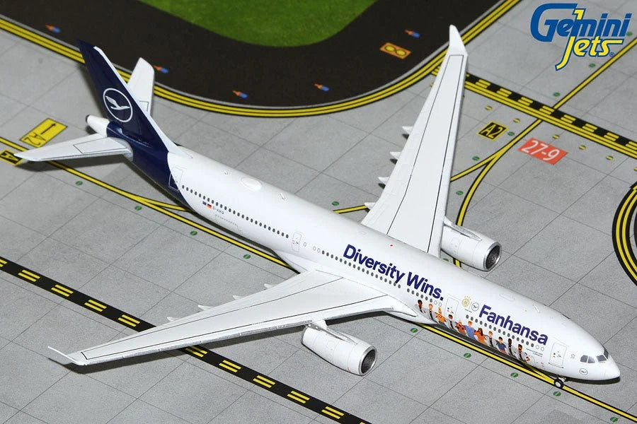 GeminiJets Lufthansa D-AIKQ "Fanhansa Diversity Wins" (7/23) A330-300