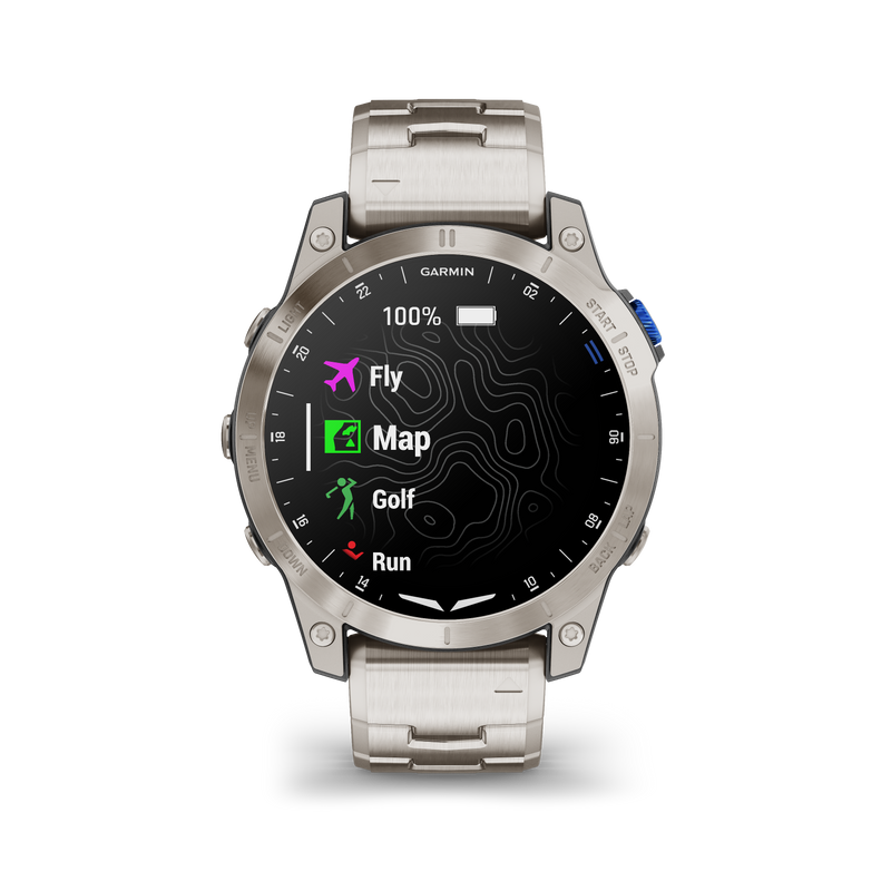 Garmin D2 Mach 1 Vented Titanium Bracelet