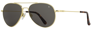 American Optical General Pilot Sunglasses - GOLD with True-Colour Grey Glass
