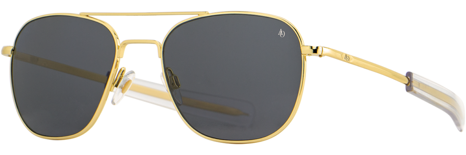 Original Pilot Sunglasses - GOLD with Grey Glass - Bayonet Temple