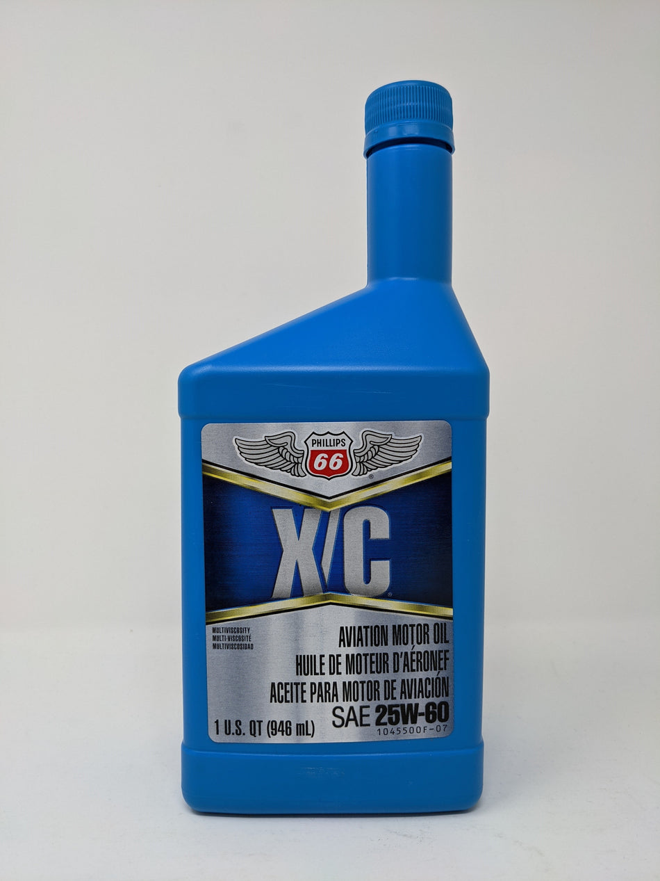 Phillips 66 X/C Aviation Multiviscosity Oil - SAE 25W-60 for Radial Engines - (Pickup Only)