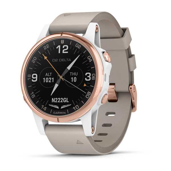 Garmin D2™ Delta S Aviator Watch w/GPS (beige leather band)