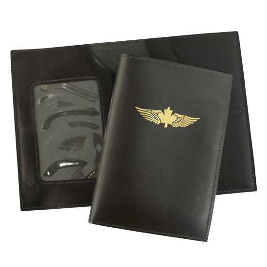 Pilot Licence Document Booklet Holder - Gold Wings